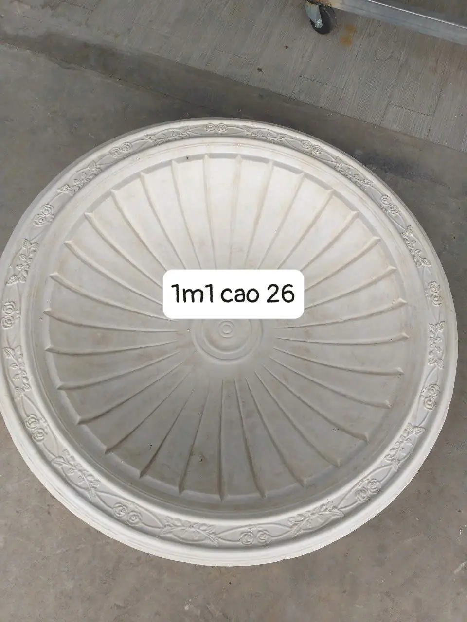 Chụp Đèn Thạch Cao Hoa Văn Cổ Điển Đường Kính 1.1m Cao 26cm