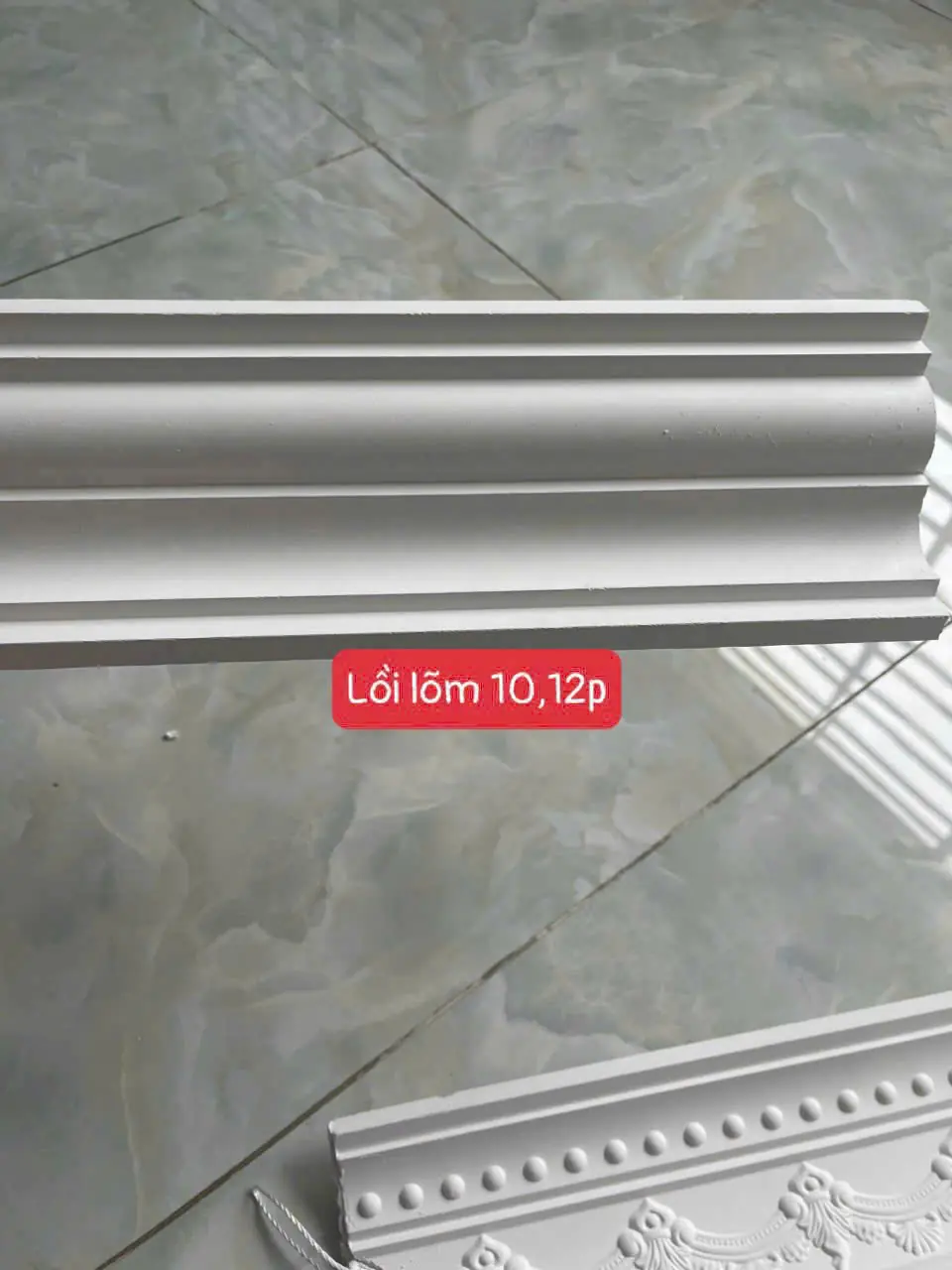 Phào Chỉ Thạch Cao Trơn Lồi Lõm Bản 10–12 Phân