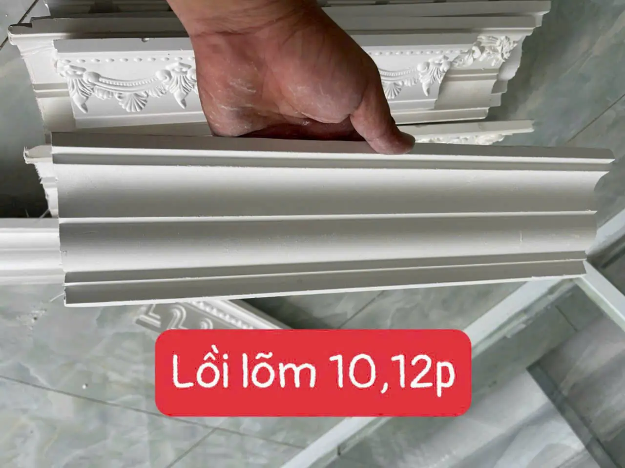 Phào Trơn Lồi Lõm Thạch Cao 10P, 12P